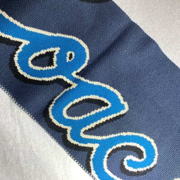 Coach CY038 Coach Script Print Knit Muffler in Navy - Picture 5 of 5